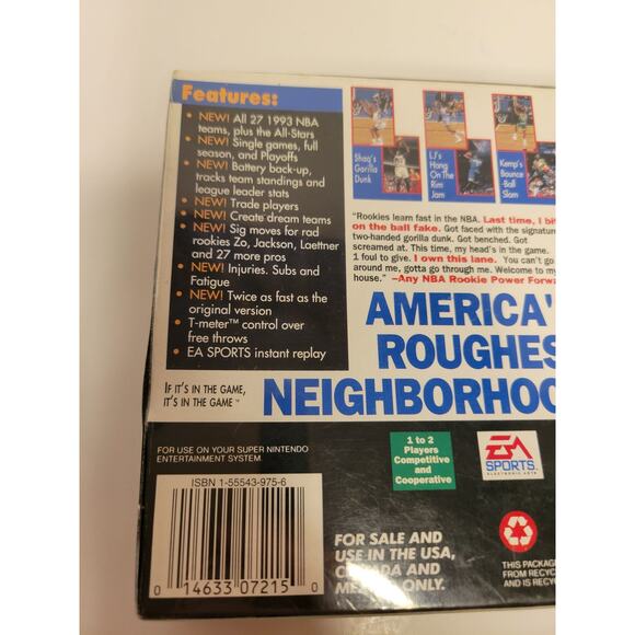 NIB Still In Wrapper 1993 NBA Showdown for Super Nintendo - Picture 3 of 6